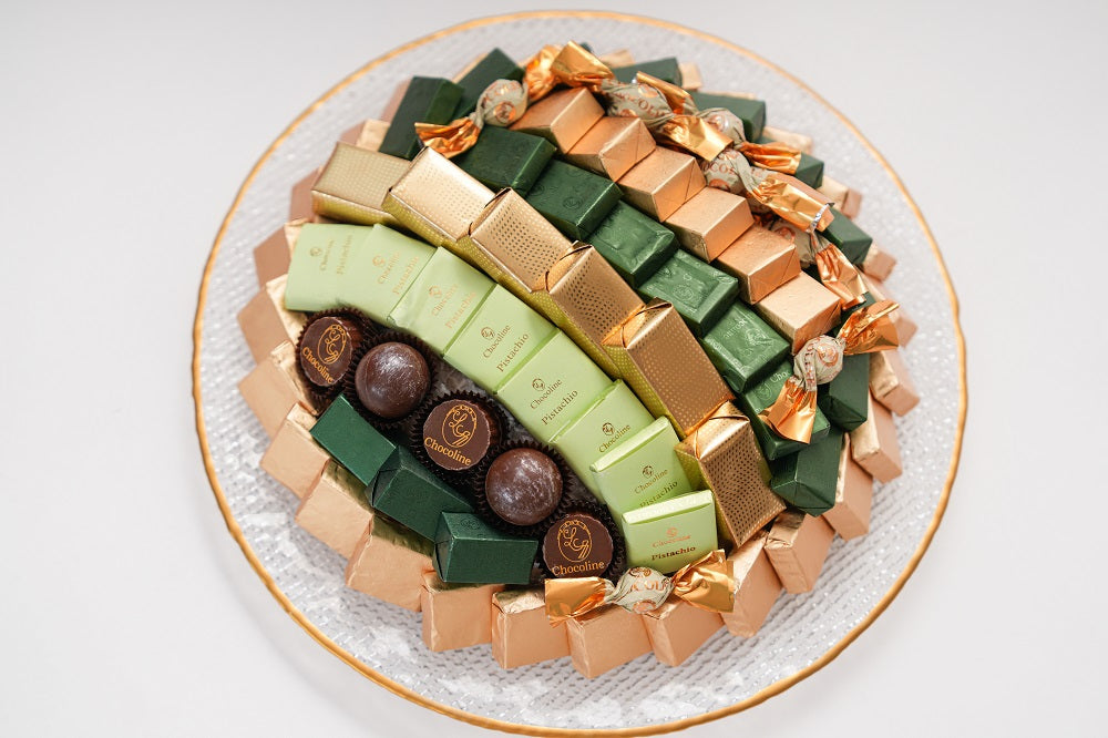 Gold Corner Glass Plate 290 SR