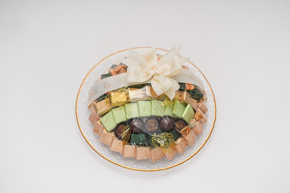 Gold Corner Glass Plate 290 SR